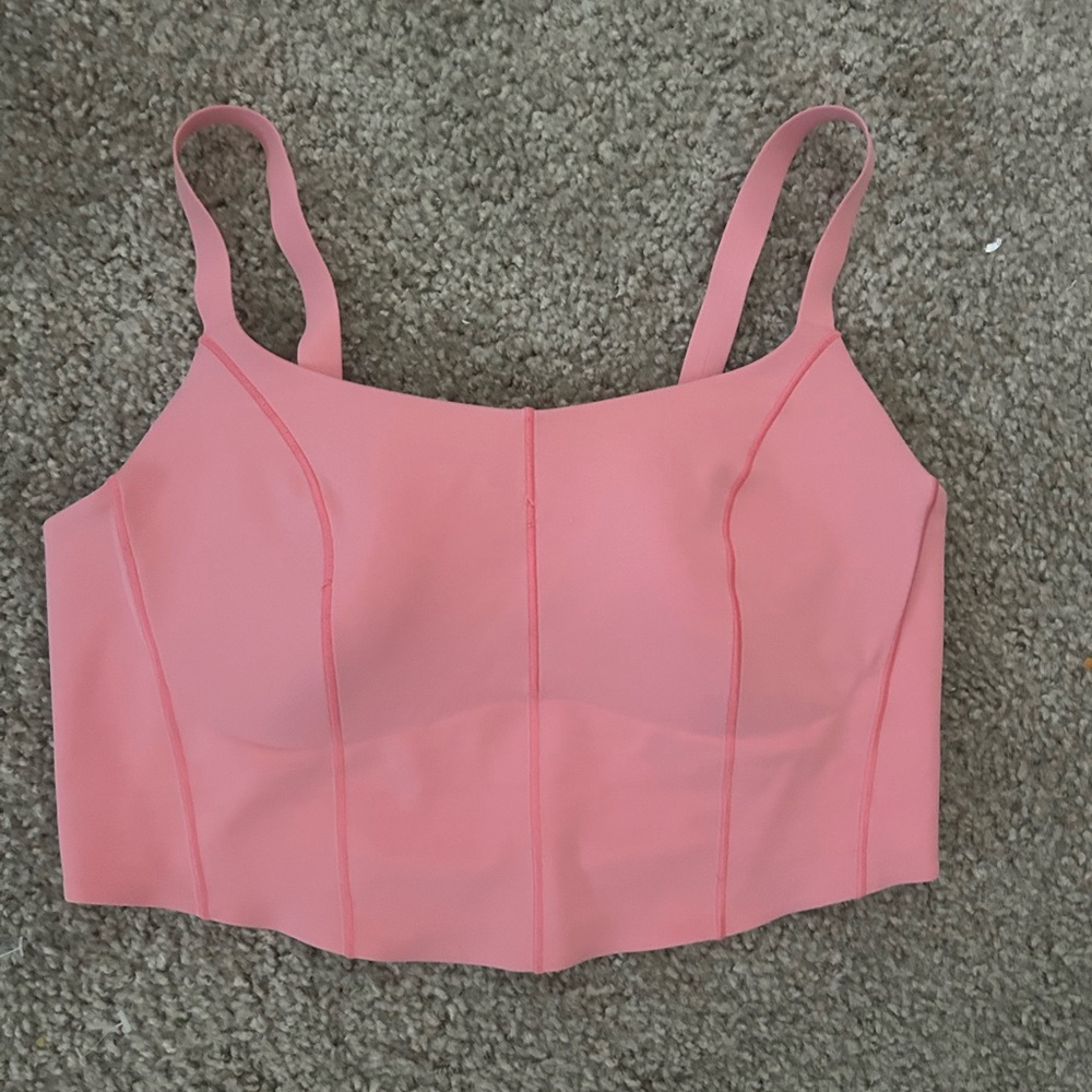 Aerie Pink Cropped Sports Bra / Tank Top